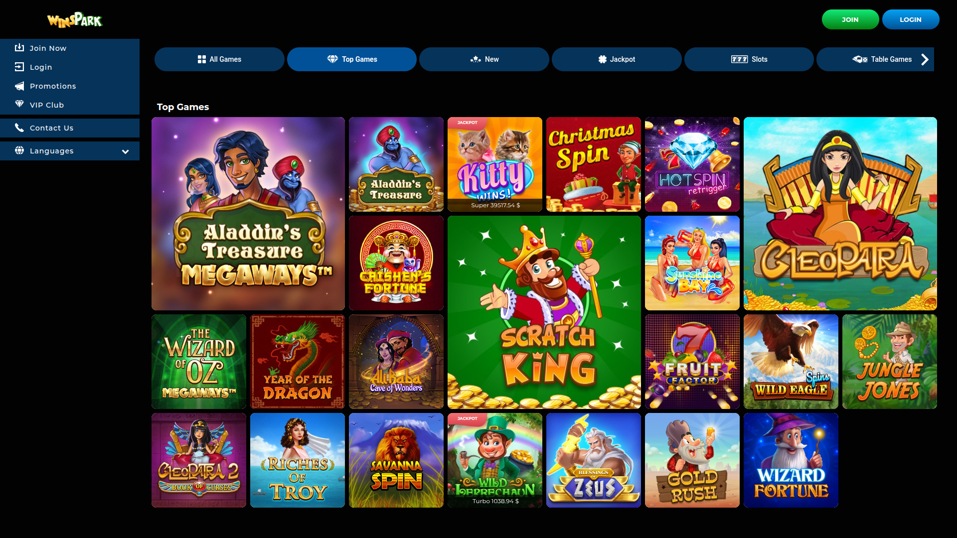 Jeux sur ordinateur de Winspark