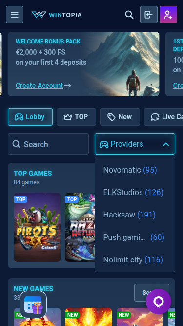 Desarrolladores de juegos móviles de Wintopia