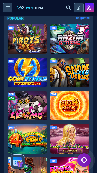 Juegos móviles de Wintopia