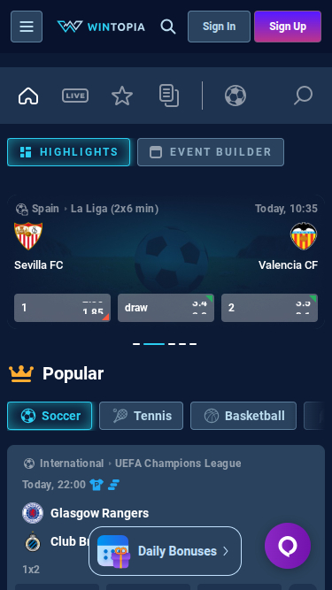 Deportes móviles de Wintopia