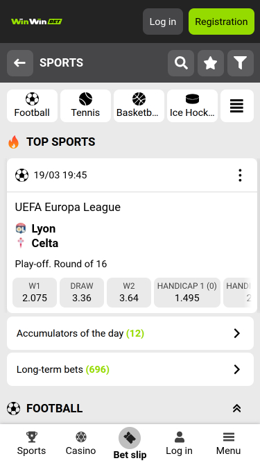 Мобильные спортивные игры в казино WinWin
