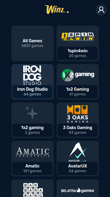 Développeurs de jeux mobiles de Winz Casino