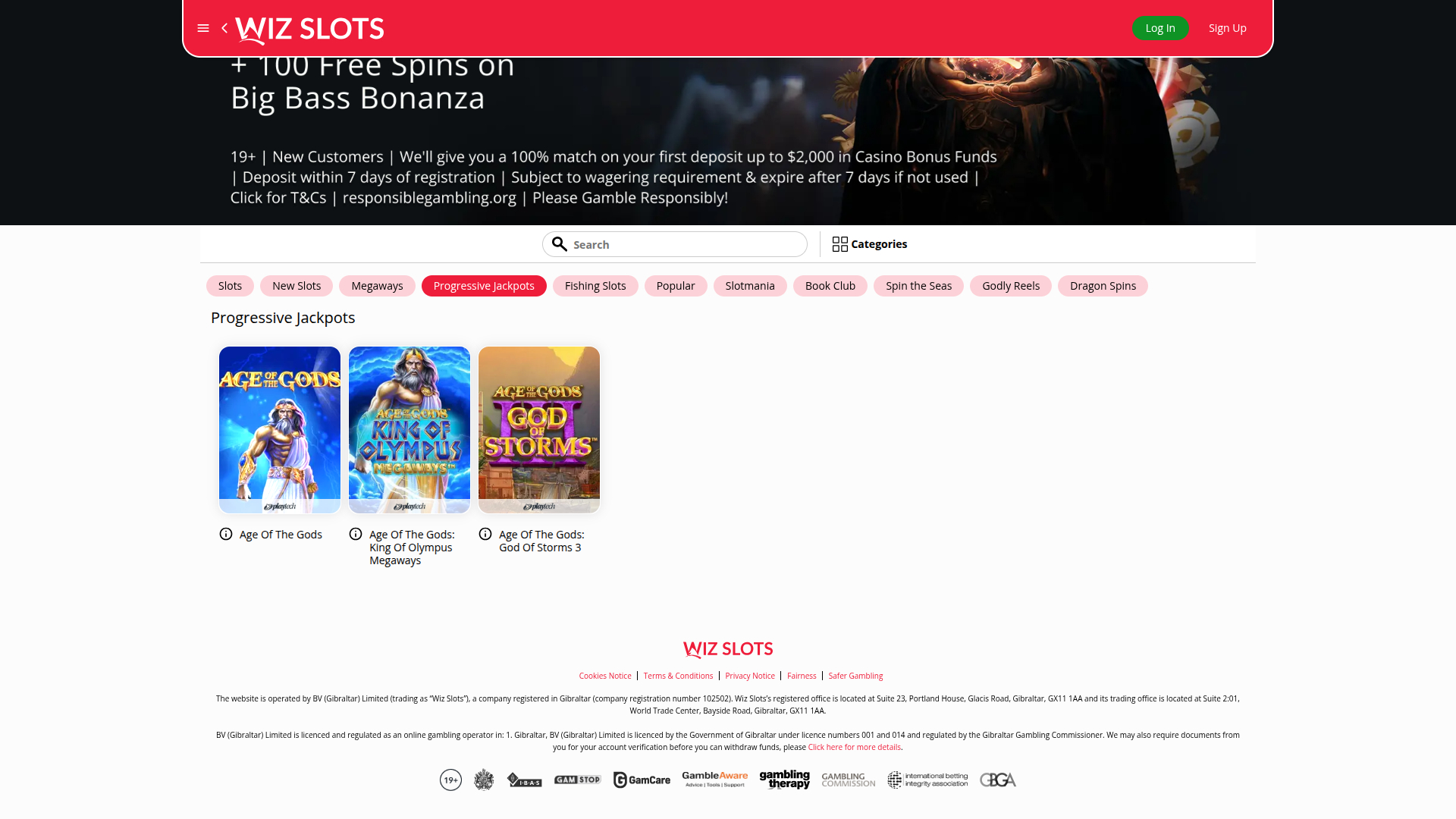 Jackpot de bureau de Wiz Slots Casino