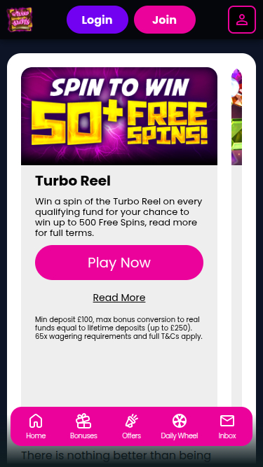 Promotions mobiles de Wizard Slots Casino