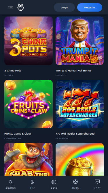 Jackpot mobile de Wolf.Bet Casino