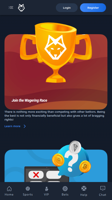 Promotions mobiles de Wolf.Bet Casino