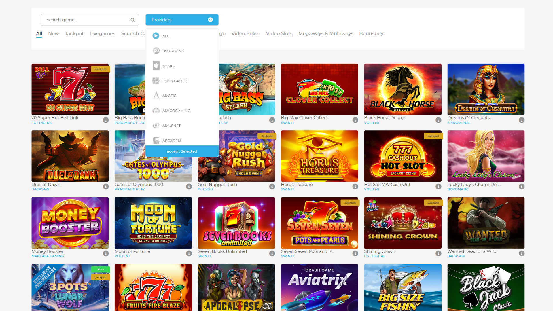 Développeurs de jeux sur ordinateur de Wolfy Casino