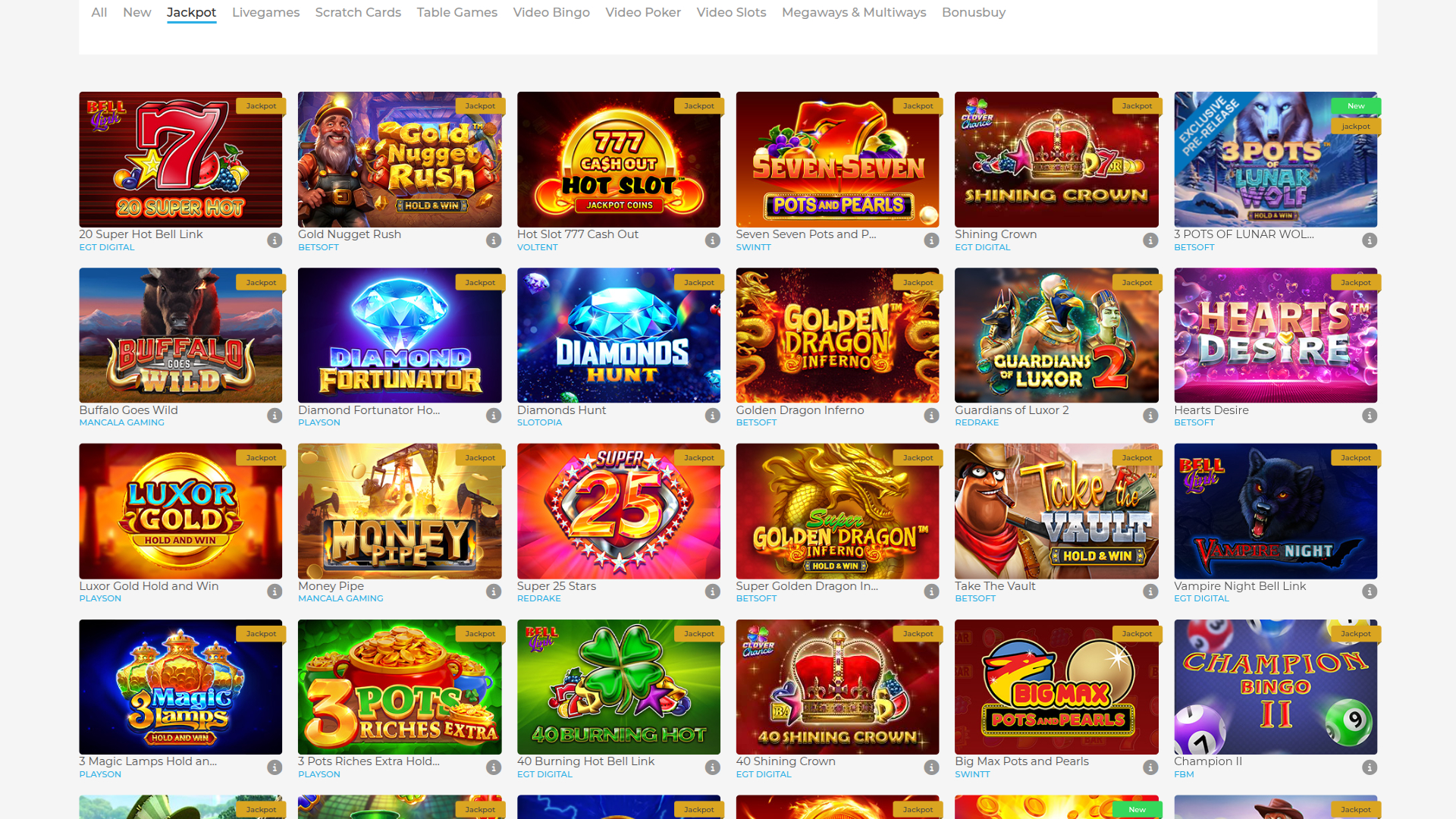 Jackpot sur ordinateur de Wolfy Casino