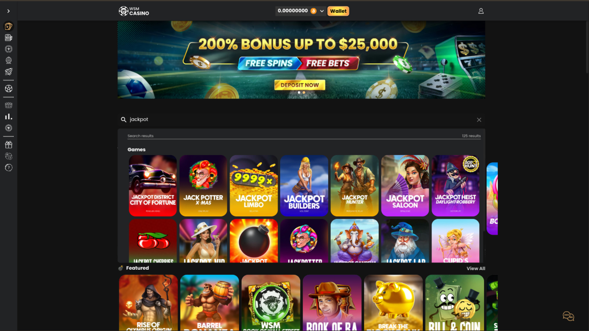 Jackpot de WSM Casino sur ordinateur