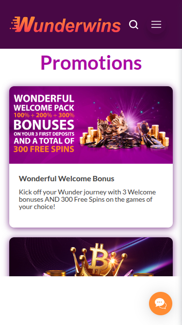 Promozioni mobili di Wunderwins