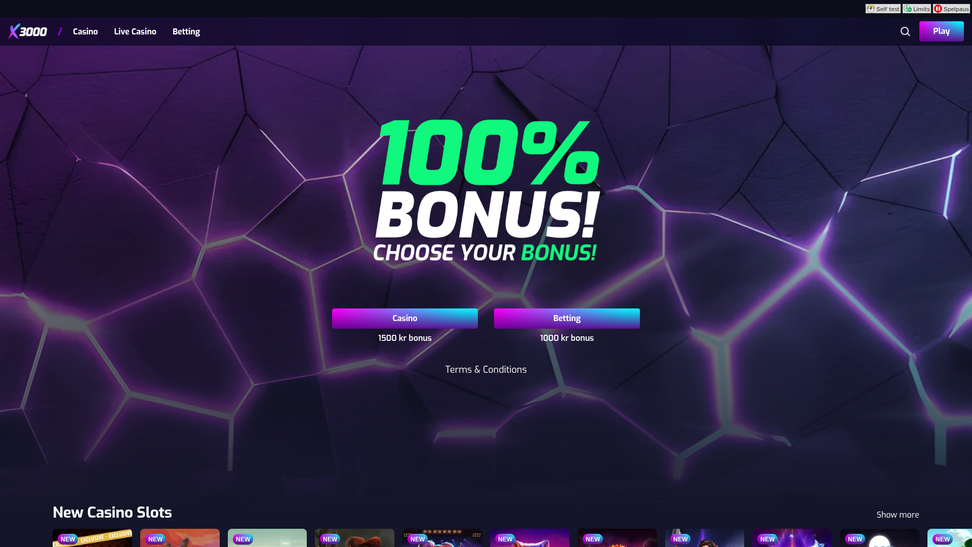 X3000 Desktop-Startseite