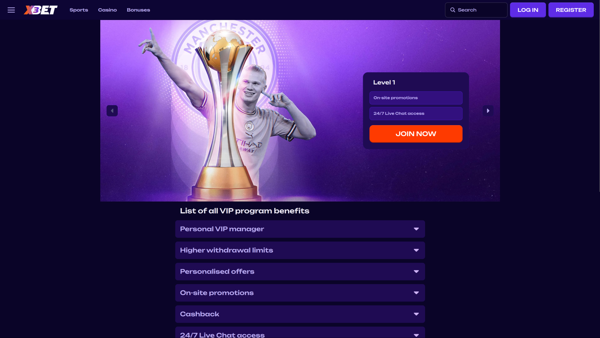 X3bet Casino Desktop VIP