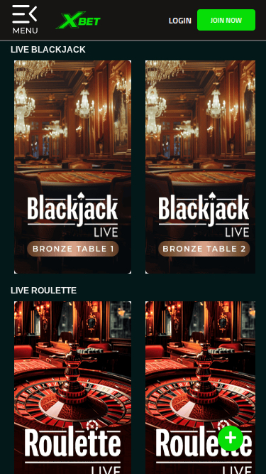 Xbet Casino Live Croupier Mobile