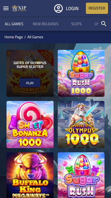 Juegos de casino XIP para móviles