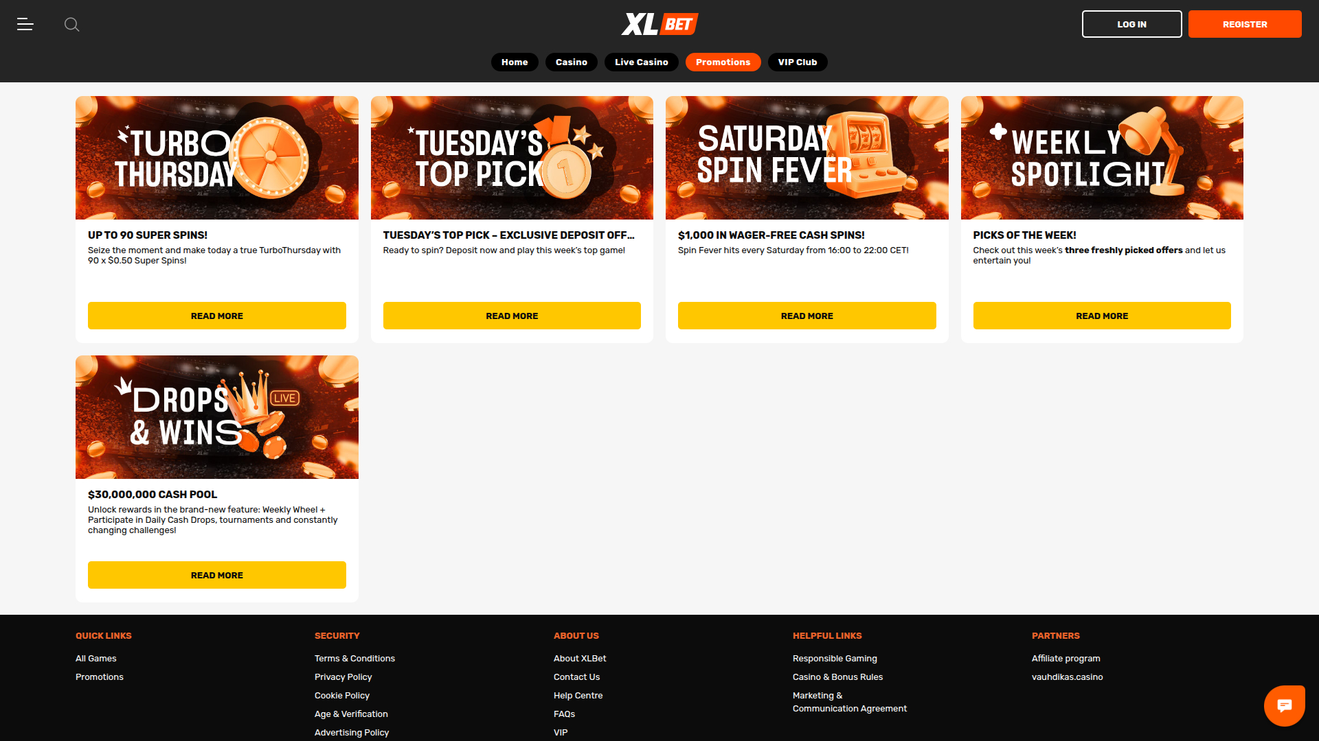 Promotions de bureau de XLBet