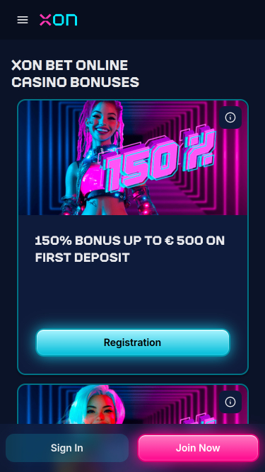 Promociones móviles del casino Xonbet