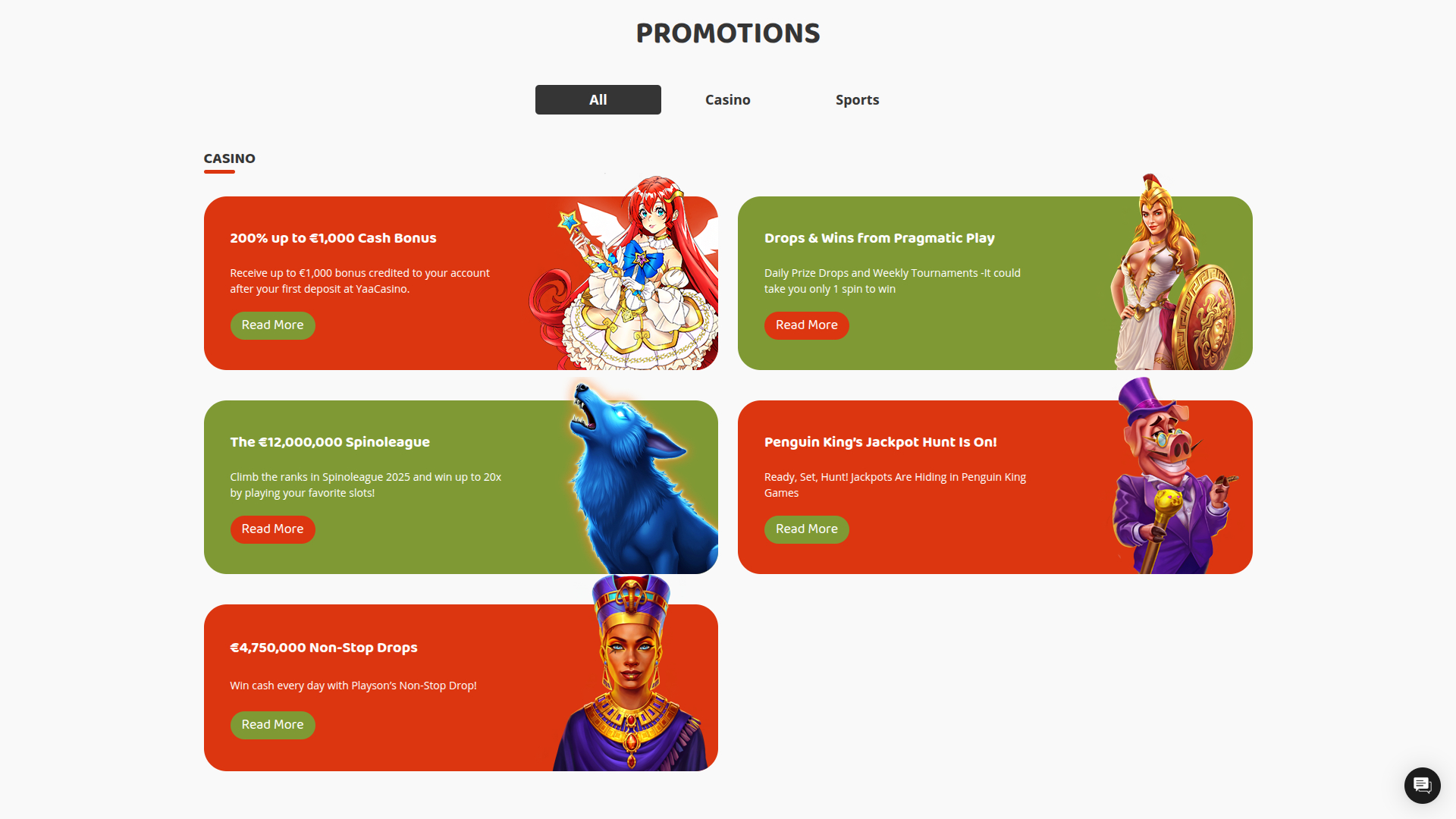 Promotions sur ordinateur de Yaa Casino