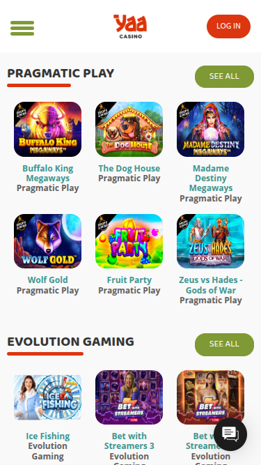 Développeurs de jeux mobiles de Yaa Casino