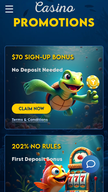 Promociones móviles de Yabby Casino