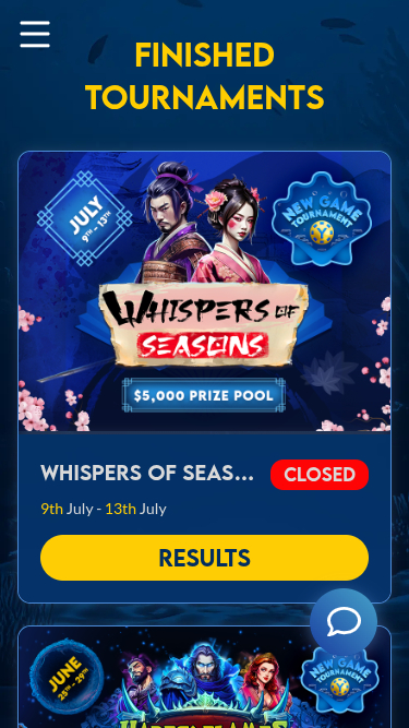 Torneos móviles de Yabby Casino