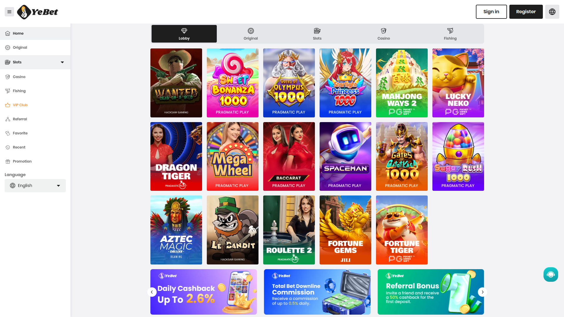 Jeux de bureau de YeBet Casino