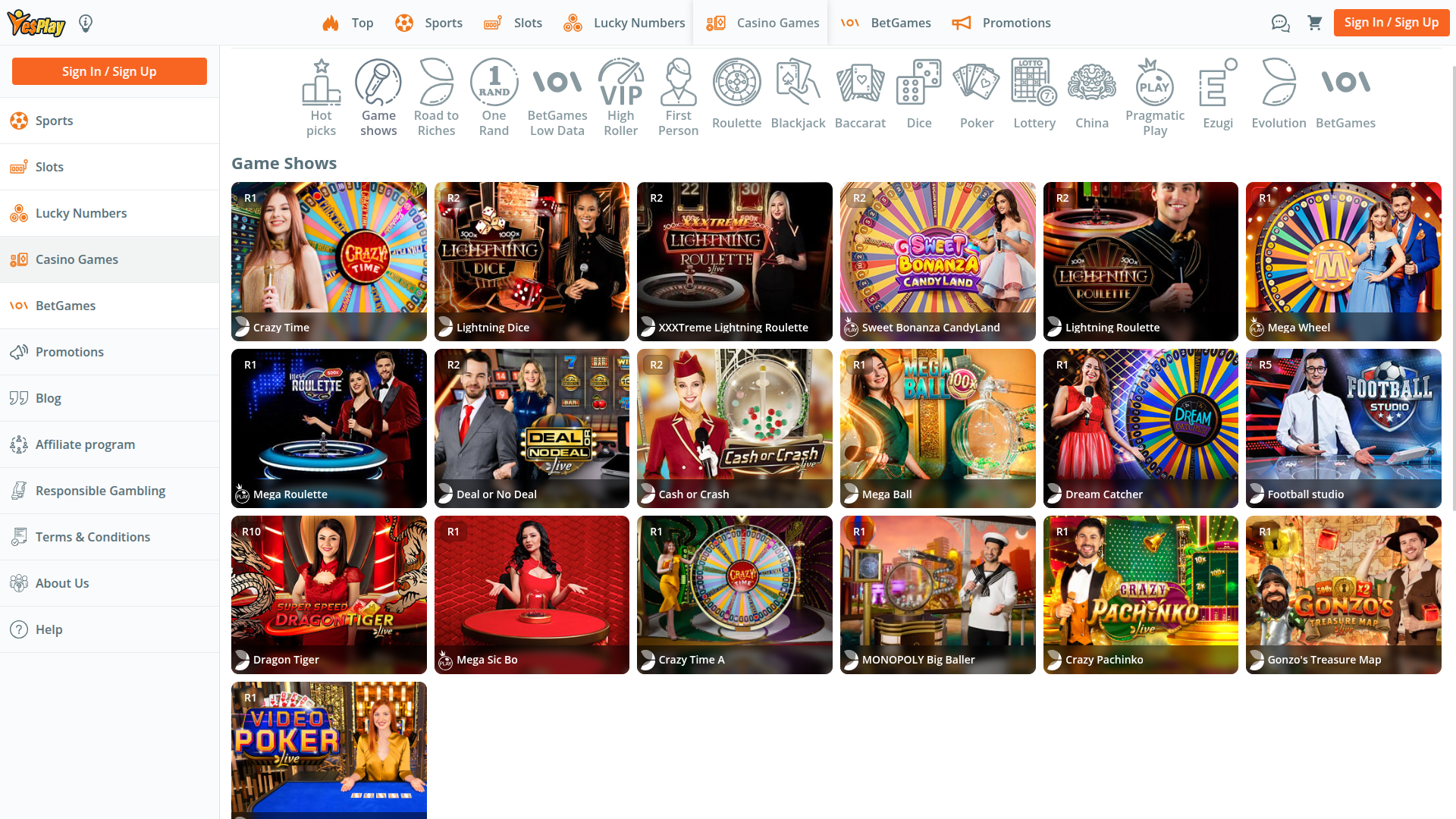 Croupier en direct sur ordinateur de YesPlay Casino