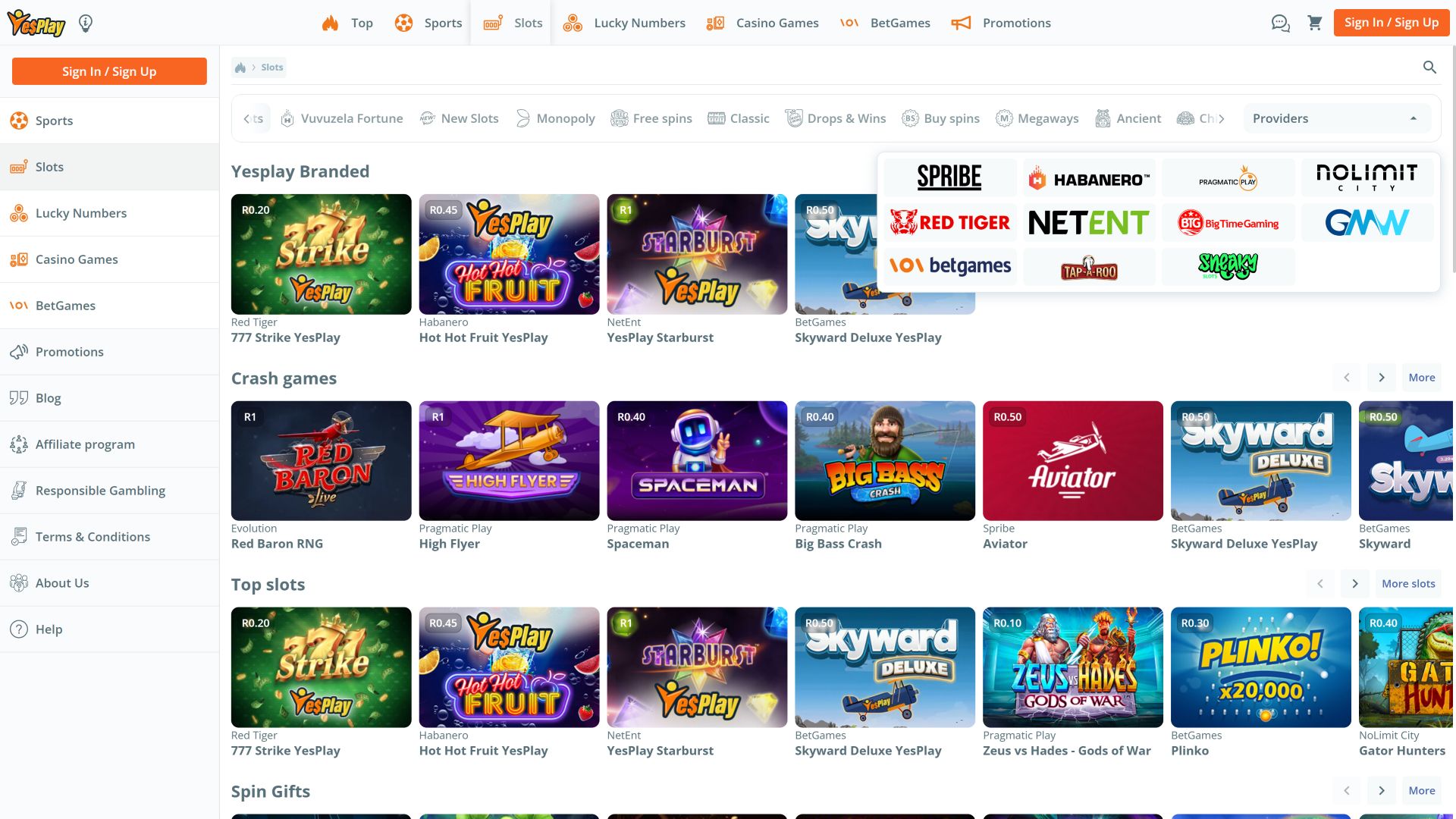 YesPlay Casino Desktop Game Developers