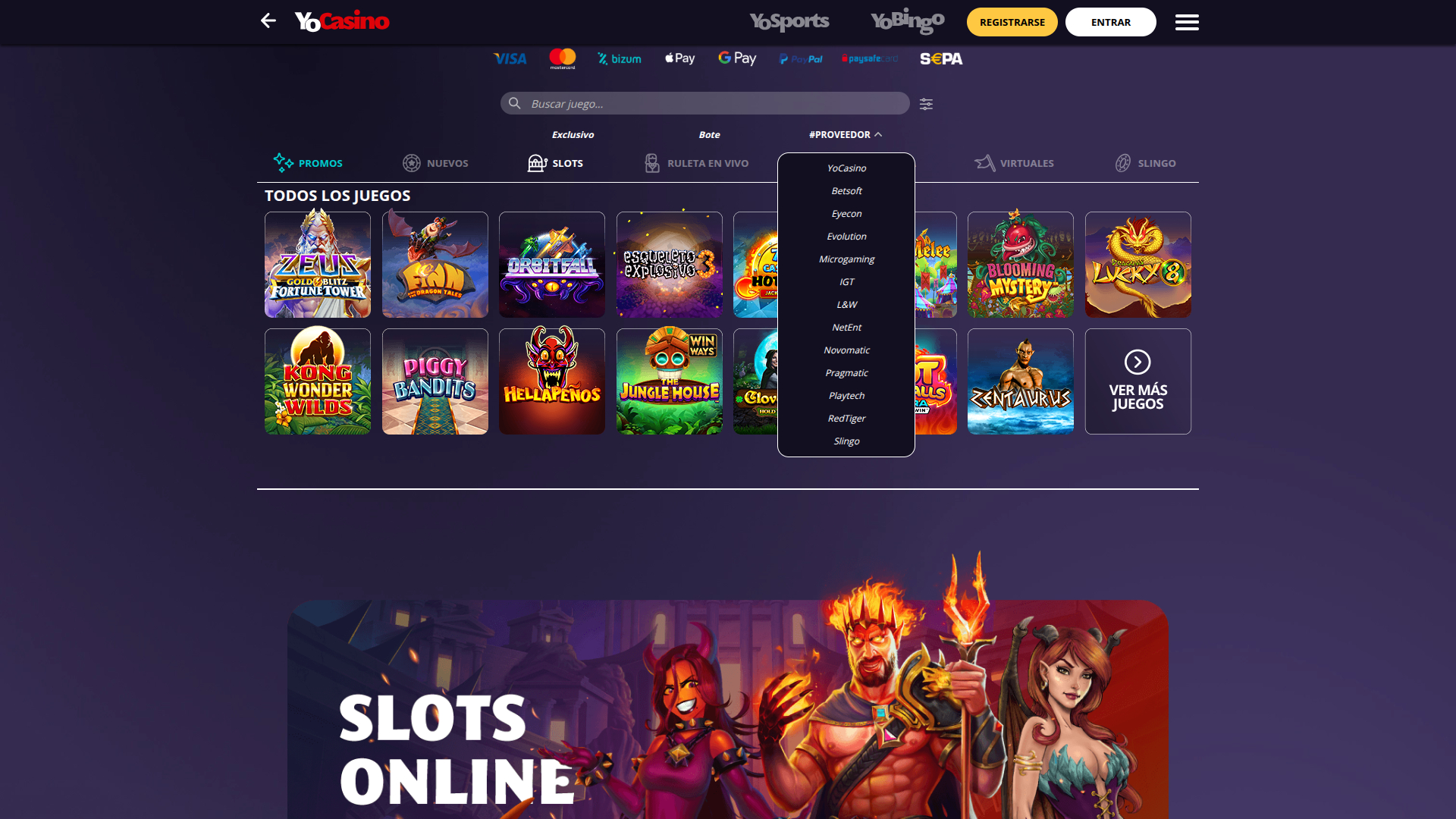 Desarrolladores de juegos de escritorio de Yo Casino