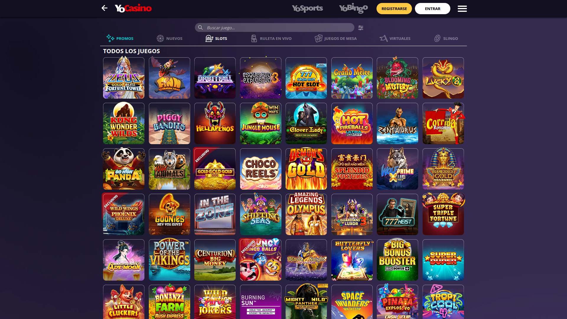 Juegos de escritorio de Yo Casino