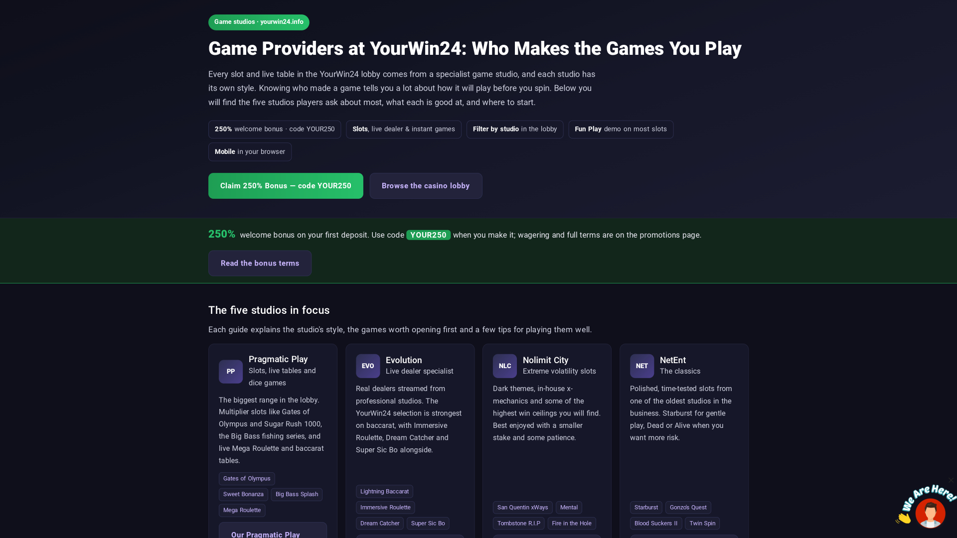 YourWin24 Casino Desktop-Spieleentwickler