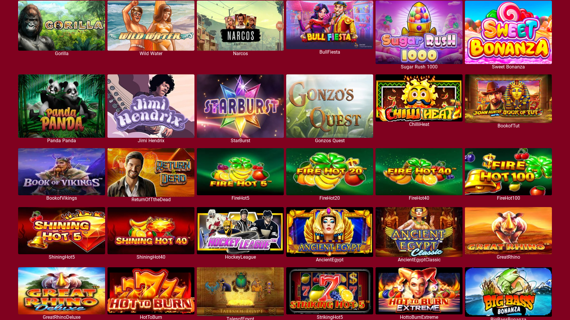 Jeux de bureau de YourWin24 Casino