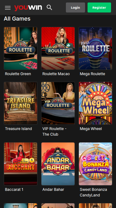 Croupier en direct mobile de YouWin Casino