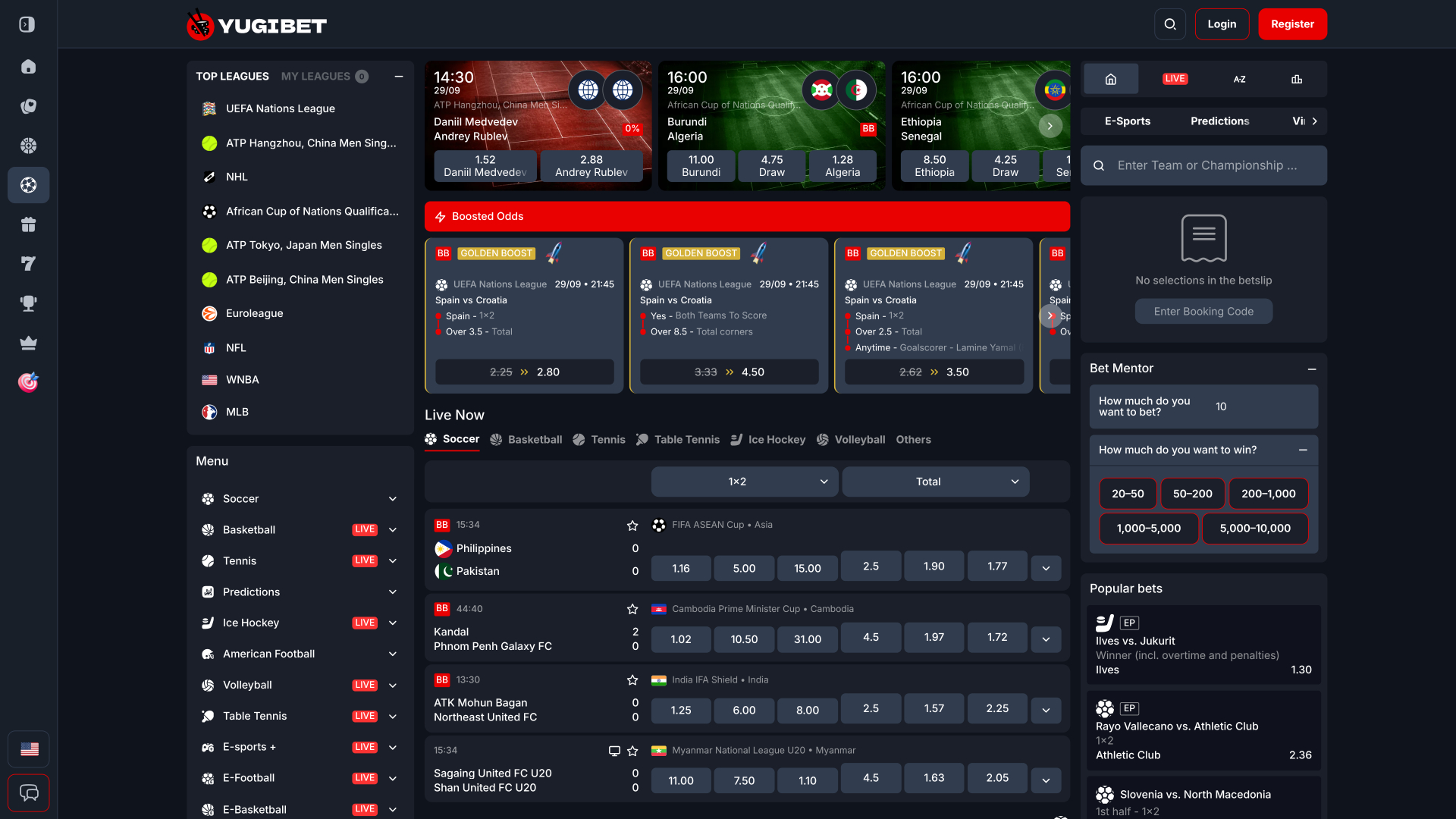 Yugibet Paris sportifs sur ordinateur