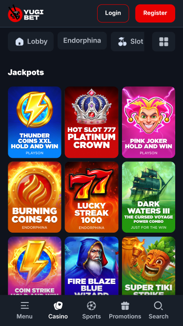 Jackpot mobile Yugibet