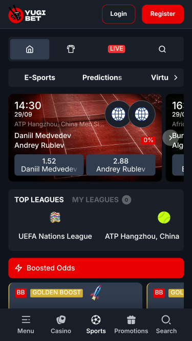 Yugibet Paris sportifs mobiles