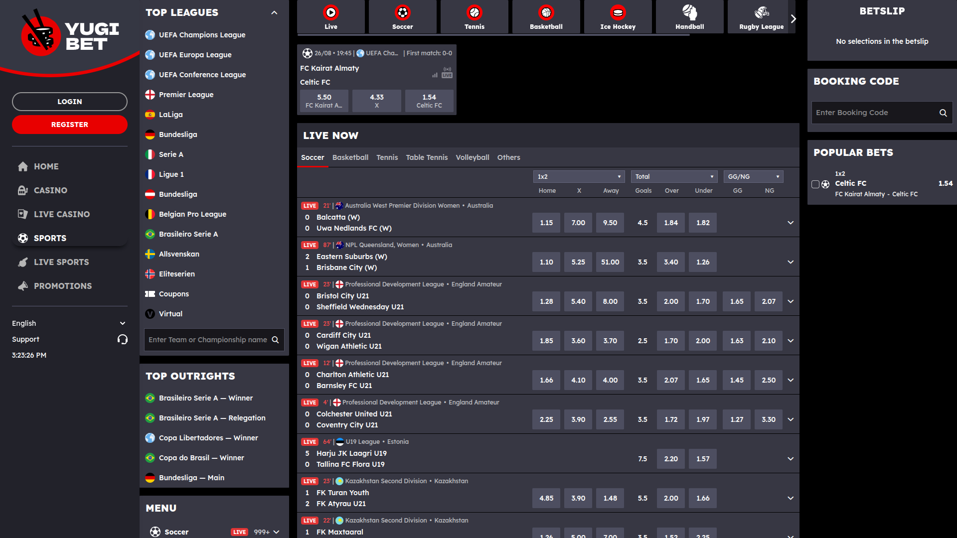 Deportes de escritorio de Yugibet