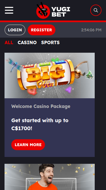 Promociones móviles de Yugibet