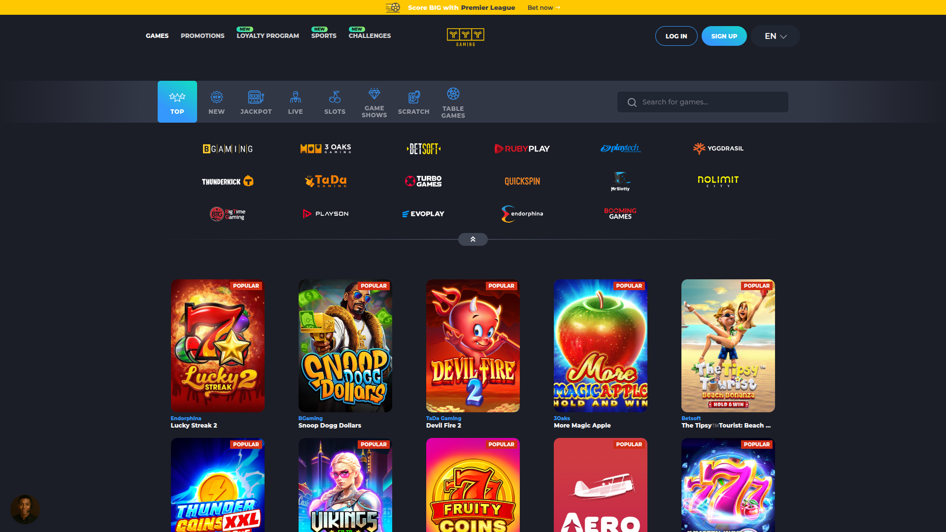 Développeurs de jeux de bureau de YYY Casino