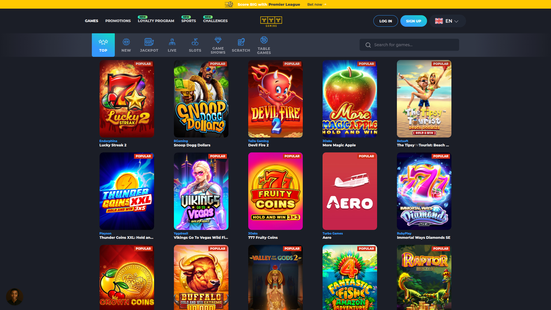 Jeux de bureau de YYY Casino