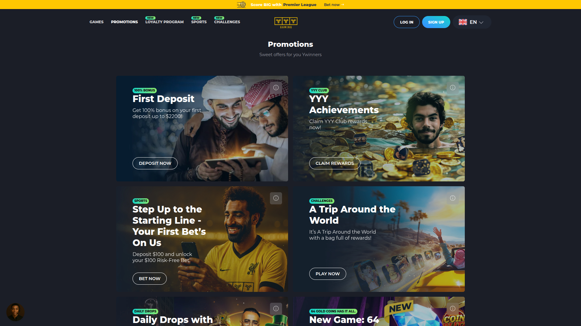 Promotions de bureau de YYY Casino