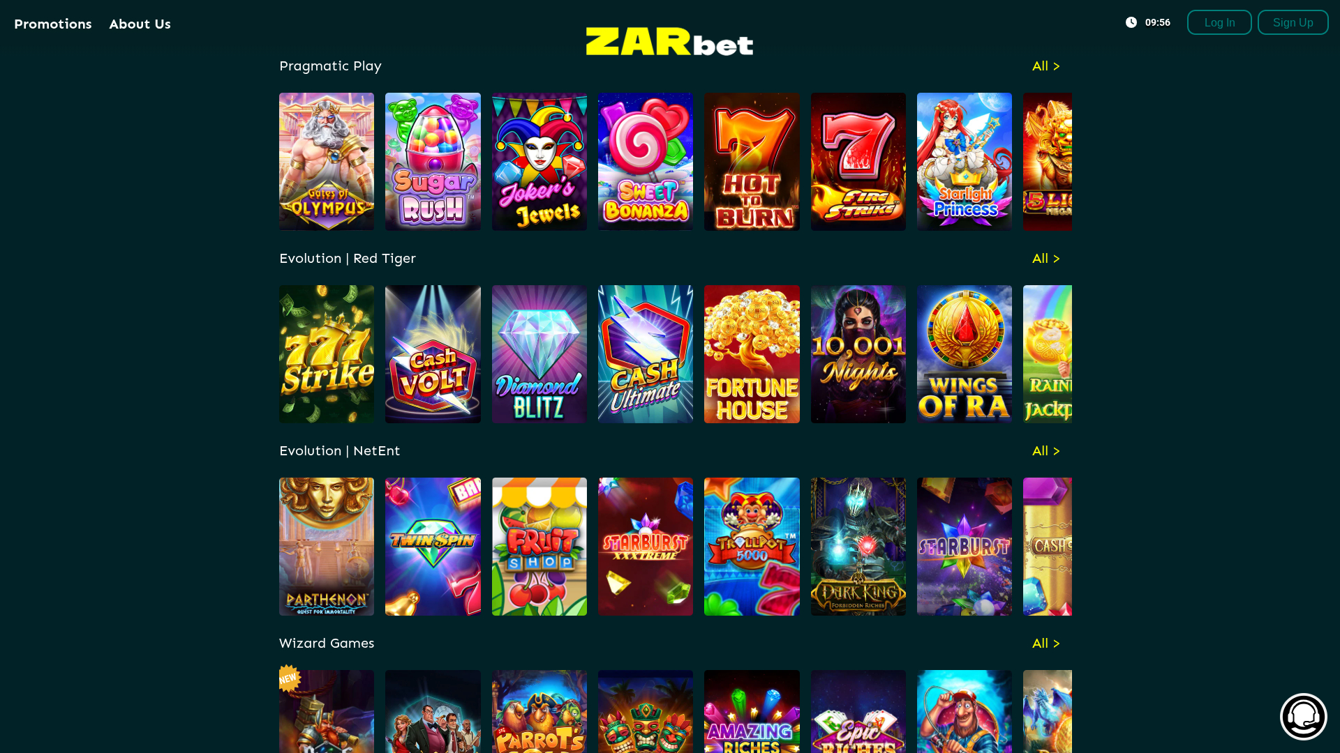 Desarrolladores de juegos de escritorio de Zar Casino