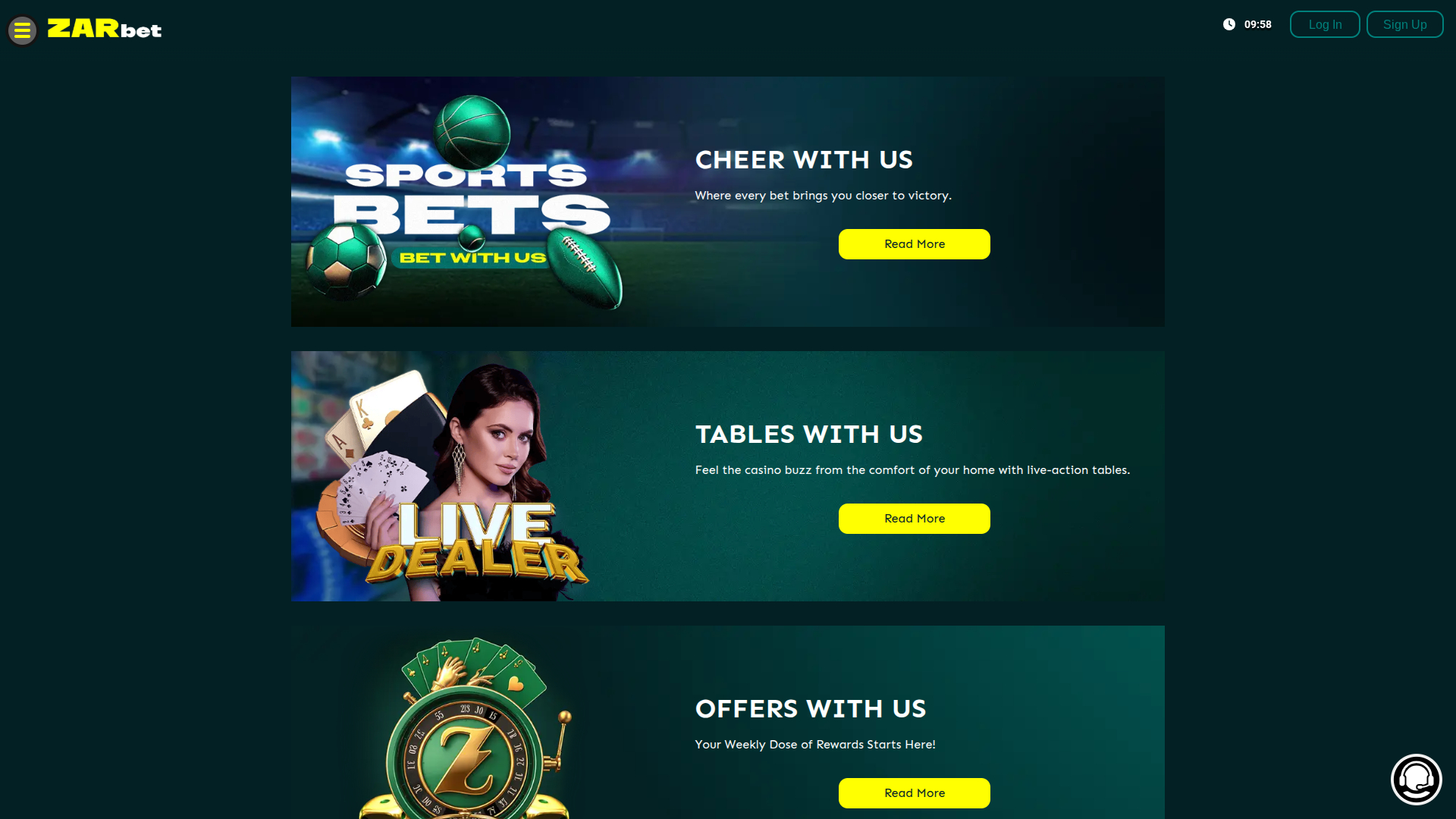 Promociones de escritorio de Zar Casino
