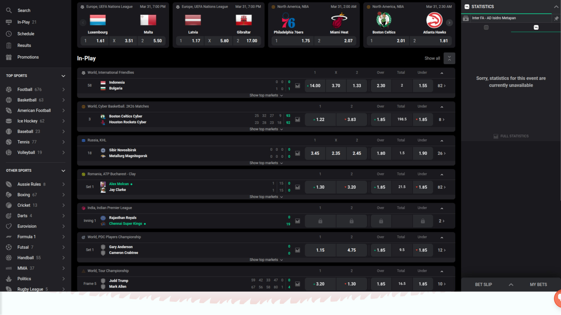 Zen Casino Sports sur ordinateur