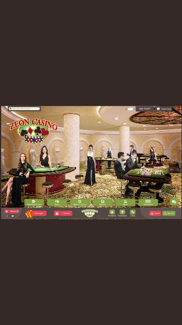 Page d'accueil mobile de Zeno Casino