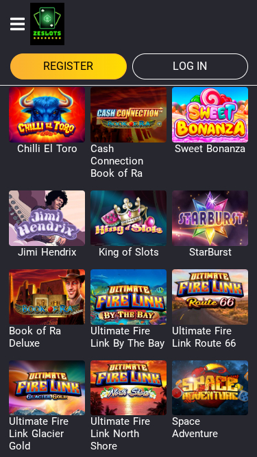 Jeux mobiles de Zeslots Casino