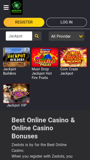 Jackpot mobile de Zeslots Casino