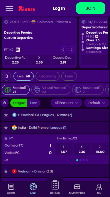 Paris sportifs mobiles au casino Zinkra