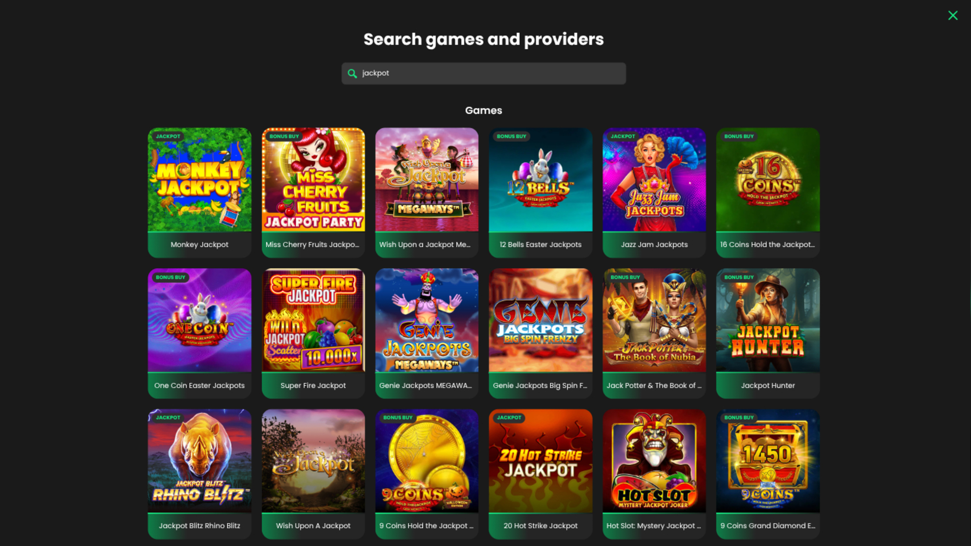 Jackpot di Zip Casino su desktop