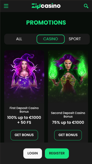 Promozioni di Zip Casino su mobile