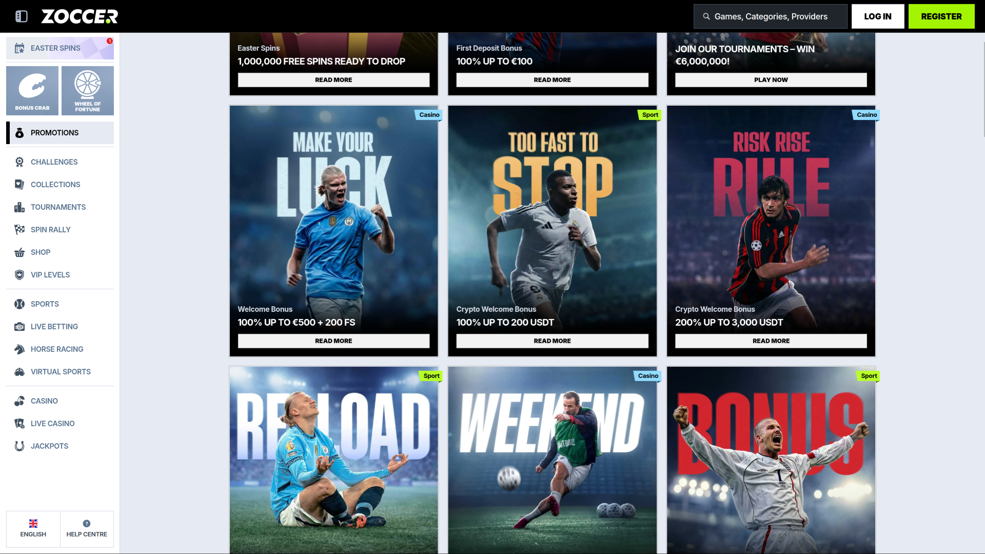 Zoccer Casino Promotions